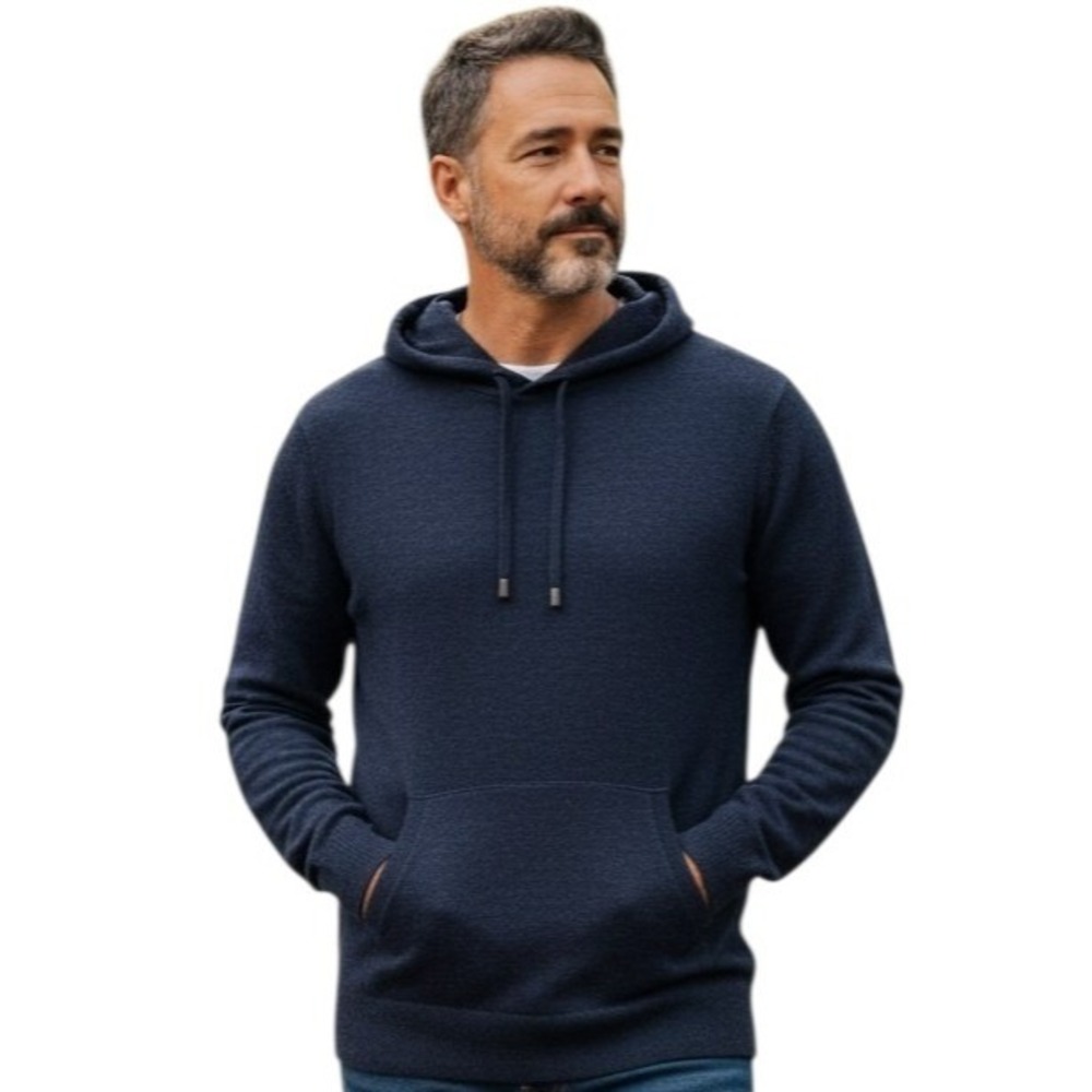 The Commons Men's size‎ Medium Brosnan Merino Preppy Quiet Luxury Casual Hoodie
